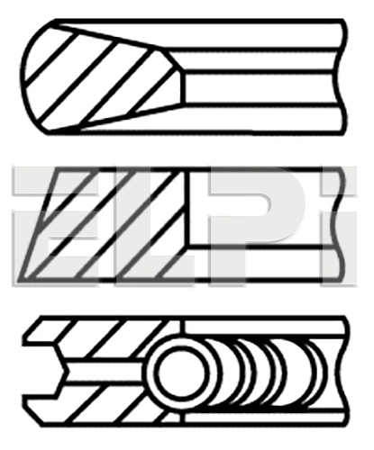 Set segmenti piston LP182 2246 STD ELPI